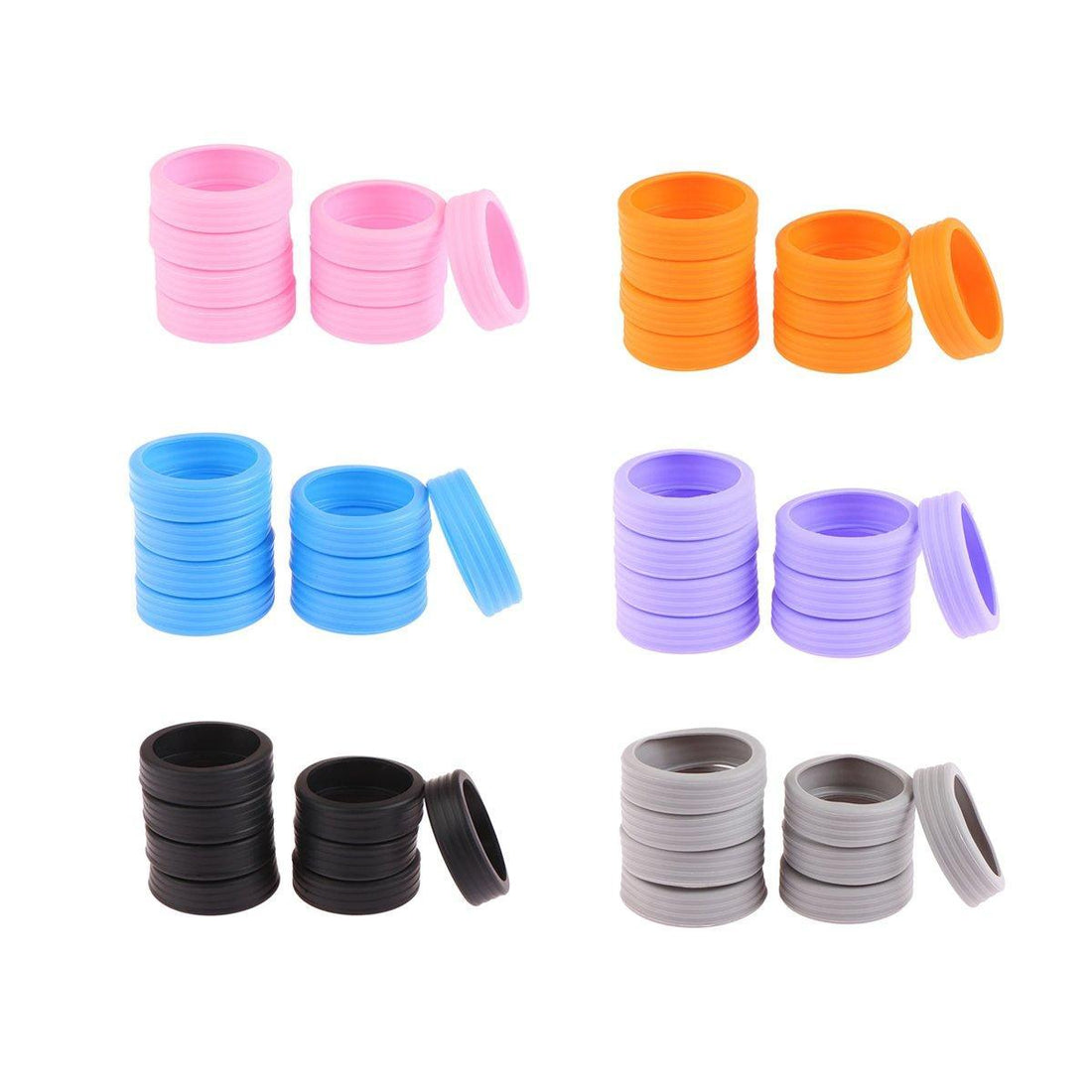 16-Pack Silicone Luggage Wheel Covers Caster Protectors Black
