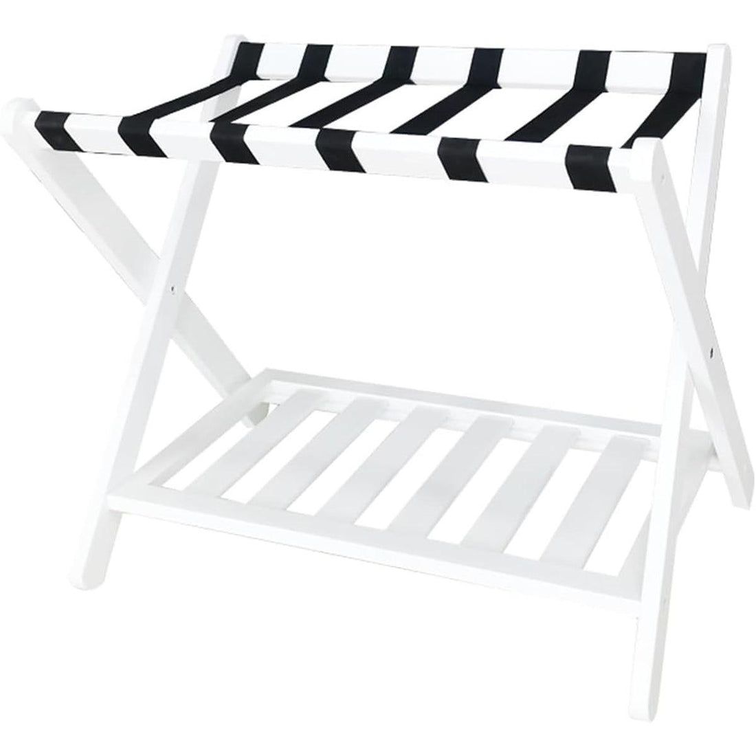 Foldable Bamboo Luggage Rack Stand X-Shape for Bedroom Travel