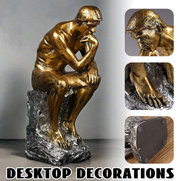 Vortaz Resin Sculpture Gold Finish Statuette