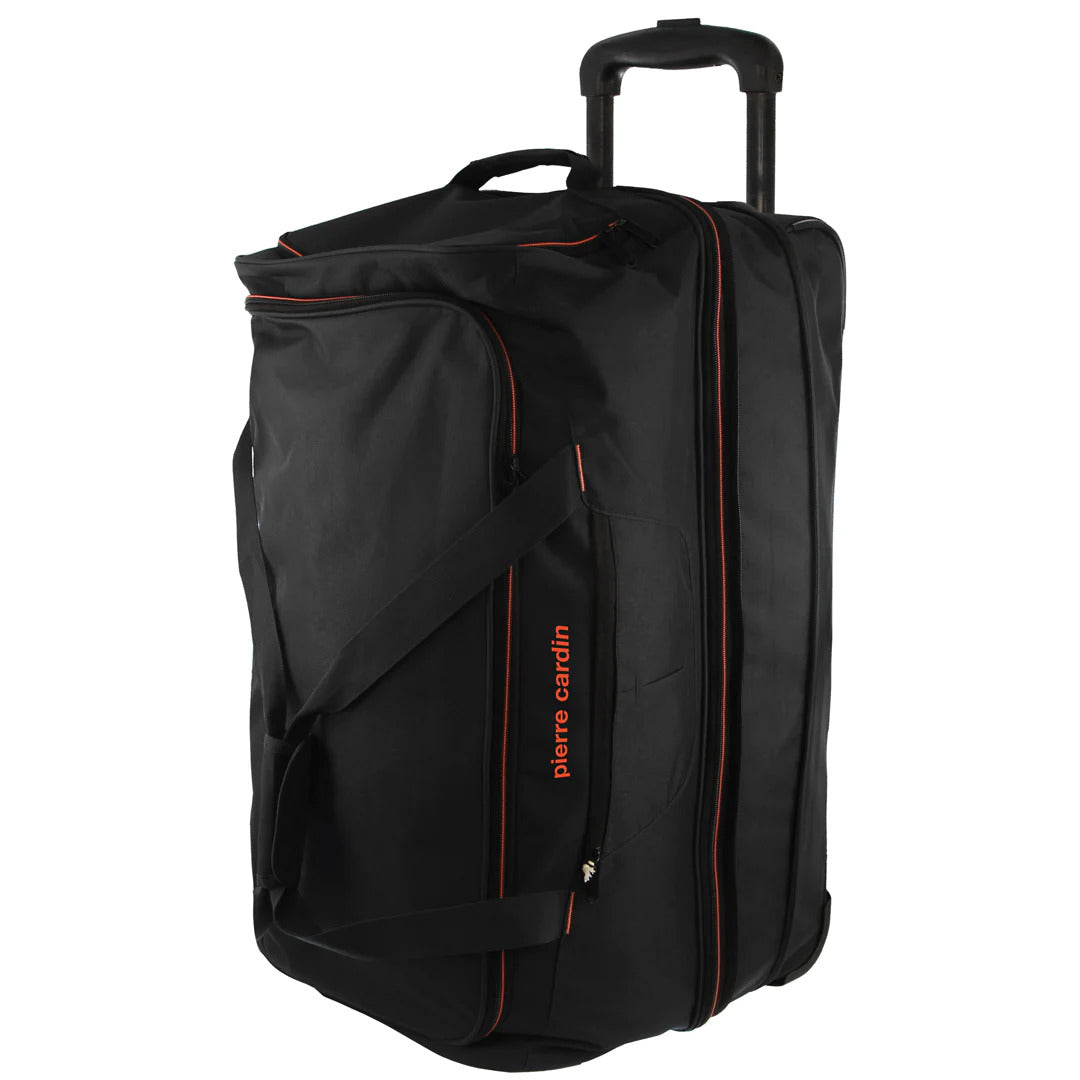 Pierre Cardin 140L Trolley Duffle Wheeled Travel Bag Black