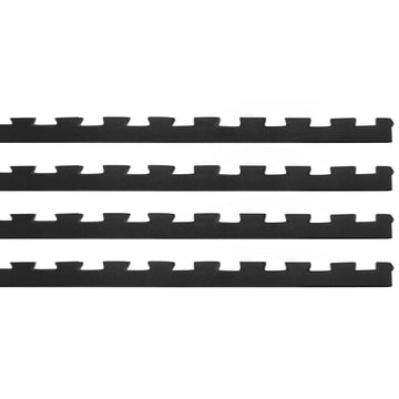 CORTEX Interlocking Gym Floor Mat Edges 4 Pack Rubber 100cm
