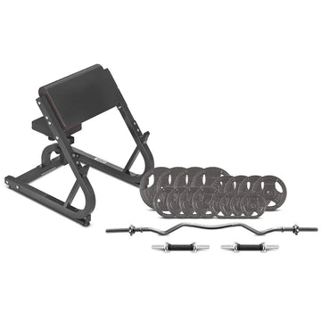CORTEX Preacher Pad Bench 84kg Standard Tri-Grip Weight Plate Package