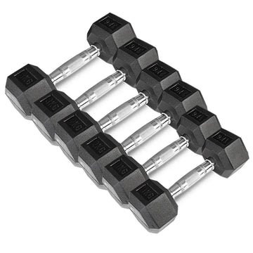 CORTEX Hex Dumbbell Set 1kg to 3kg Pairs Rubber Coated