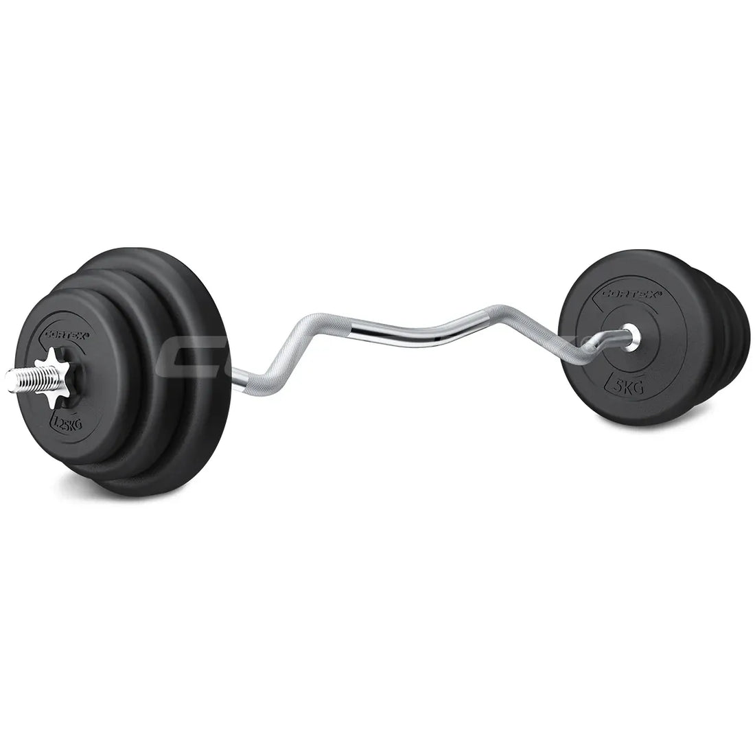 CORTEX 90kg Home Gym Weight Set with Barbell Dumbbell and Curl Bar