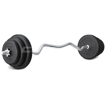 CORTEX 40kg Ez Curl Bar Weight Set for Arm Training