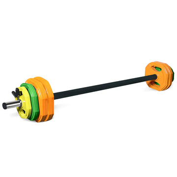 CORTEX 30kg Pump/Studio Barbell Set with Anti-Roll Rubber Plates