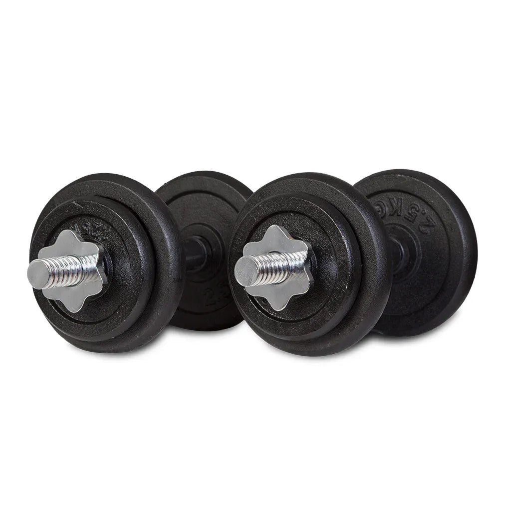 Cortex 20kg Cast Iron Dumbbell Set with Case Chrome