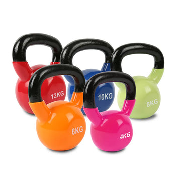 Cortex Vinyl Kettlebell Set 4-12kg 5 Piece Colour Coded