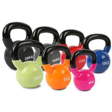 Cortex Vinyl Kettlebell Set 4-20kg 7 Piece Complete Set