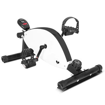 Compact Under Desk Exercise Bike Magnetic Flywheel Belt Drive 8-Level LCD