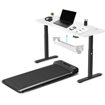 Lifespan Fitness WalkingPad M2 Treadmill with Standing Desk Cable Management White 150cm