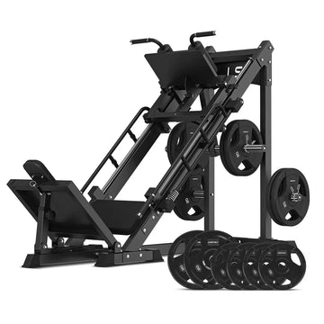 LSG GLP100 Leg Press Hack Squat Machine with Olympic Plates 100kg