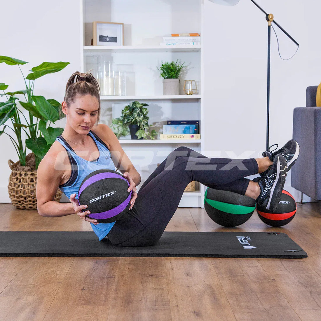 Cortex Rubber Medicine Ball 10kg Black