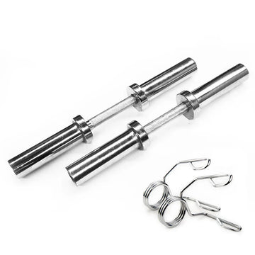 Cortex Olympic Dumbbell Pair 20-inch Chrome Knurl Grip Spring Collars