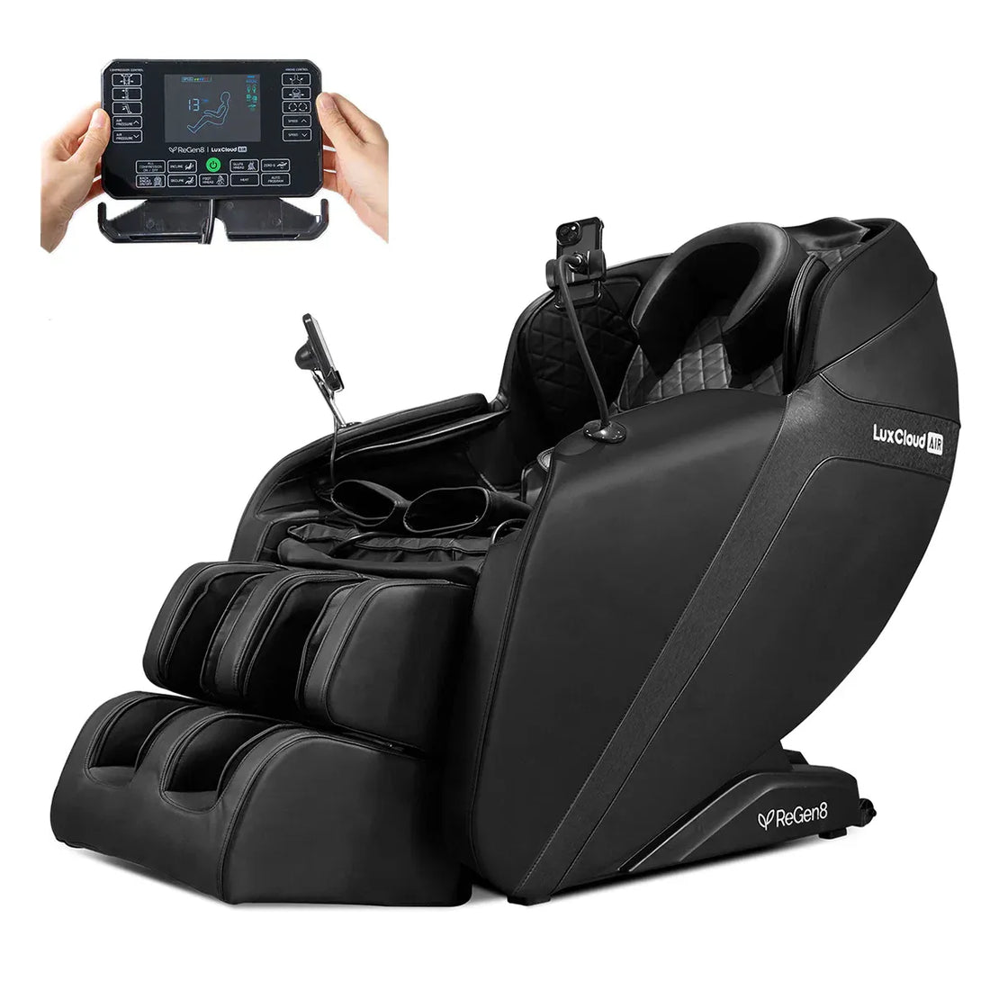 ReGen8 LuxCloud Air Zero Gravity Heated Massage Chair Black