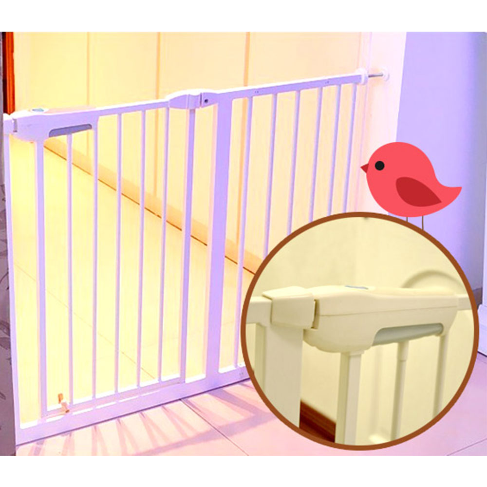 Baby Safety Gate Pressure Fit Auto Close Steel 75-86cm