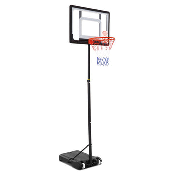 Kids Basketball Stand Height Adjustable 1.6m to 2.1m Roller Wheels