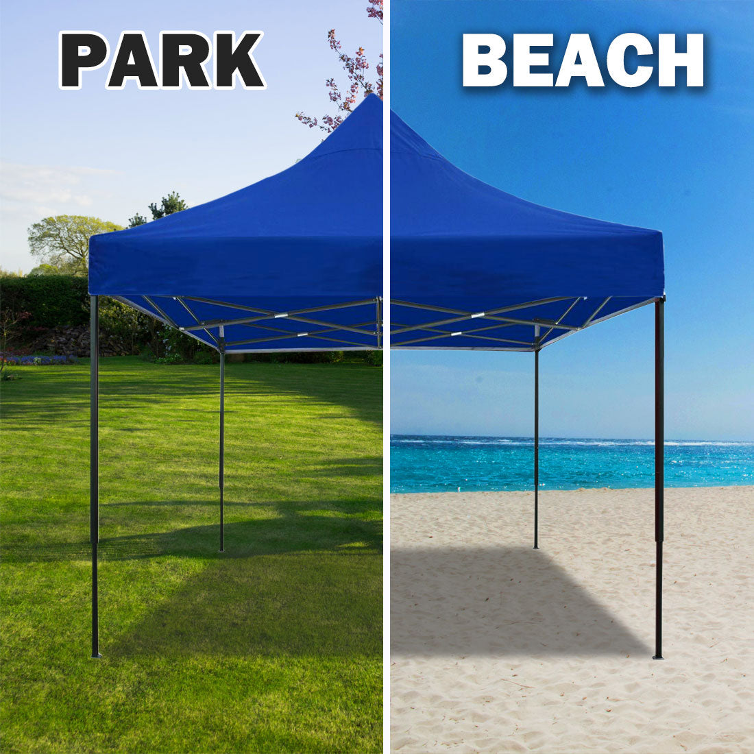 Vortaz Pop Up Gazebo 3x3m UV Water Resistant Portable Folding Blue
