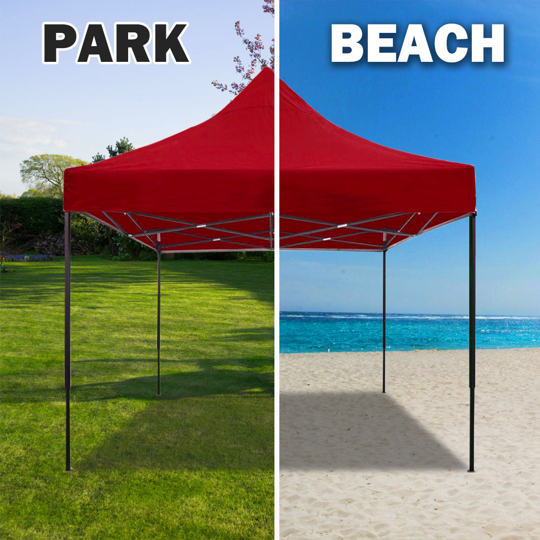 Vortaz Pop Up Gazebo 3x3m UV Water Resistant Portable Folding Red