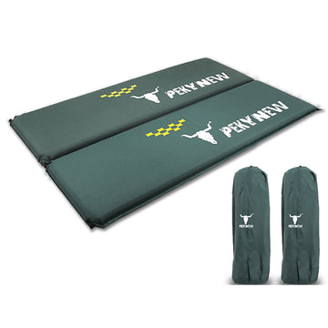 2-Pack Self Inflating Camping Mattress 8cm Moisture-Proof Joinable Green