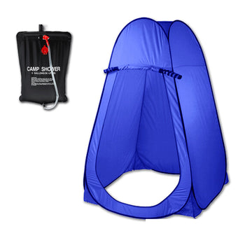 Portable Privacy Shower Tent Pop-up 20L for Camping Beach Blue