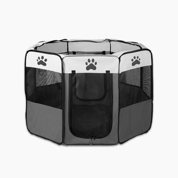 Portable Pet Playpen with Removable Top 91x91x58cm Grey