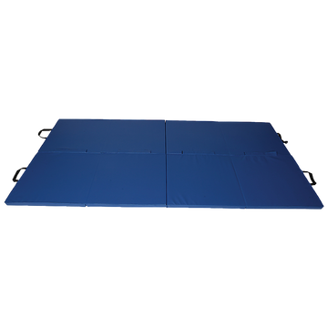 Vortaz Folding Exercise Mat 240x122x4cm Blue Vinyl 8-Section