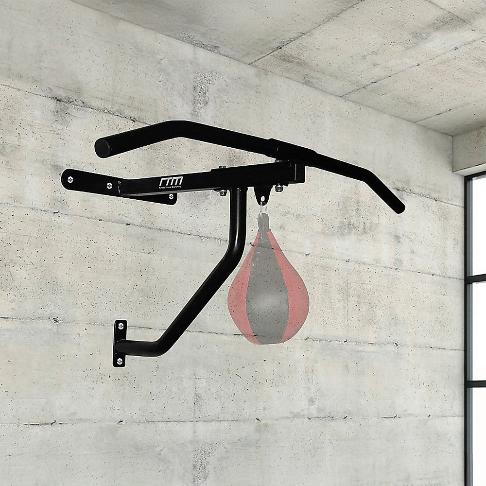 Wall Mounted Chin Up Bar 2-in-1 Heavy Duty Steel Speedball Included