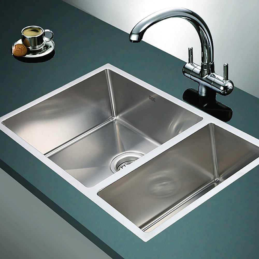 Vortaz 304 Stainless Steel 70/30 Double Kitchen Sink 715x440mm