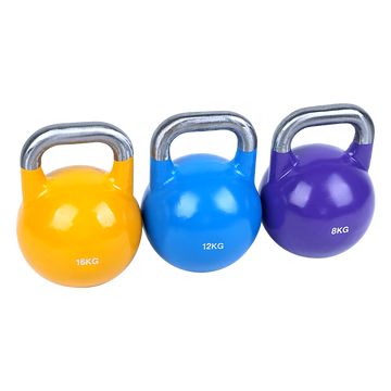 Pro Grade Steel Kettlebell Set 8kg 12kg 16kg Competition Style