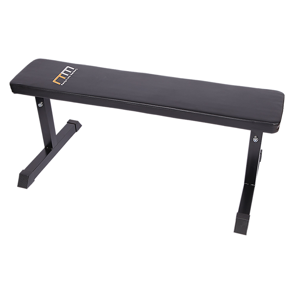 Home Gym Flat Weight Bench Press Metal Frame Padded Support 110kg