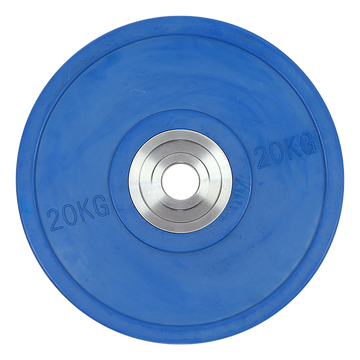 Randy Travis Machinery 20kg Olympic Rubber Bumper Weight Plate Blue