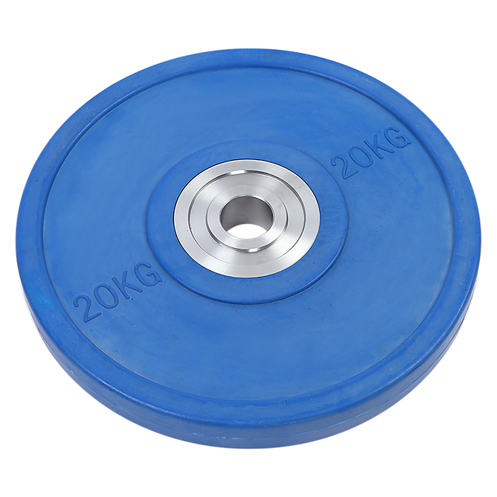 Randy Travis Machinery 20kg Olympic Rubber Bumper Weight Plate Blue