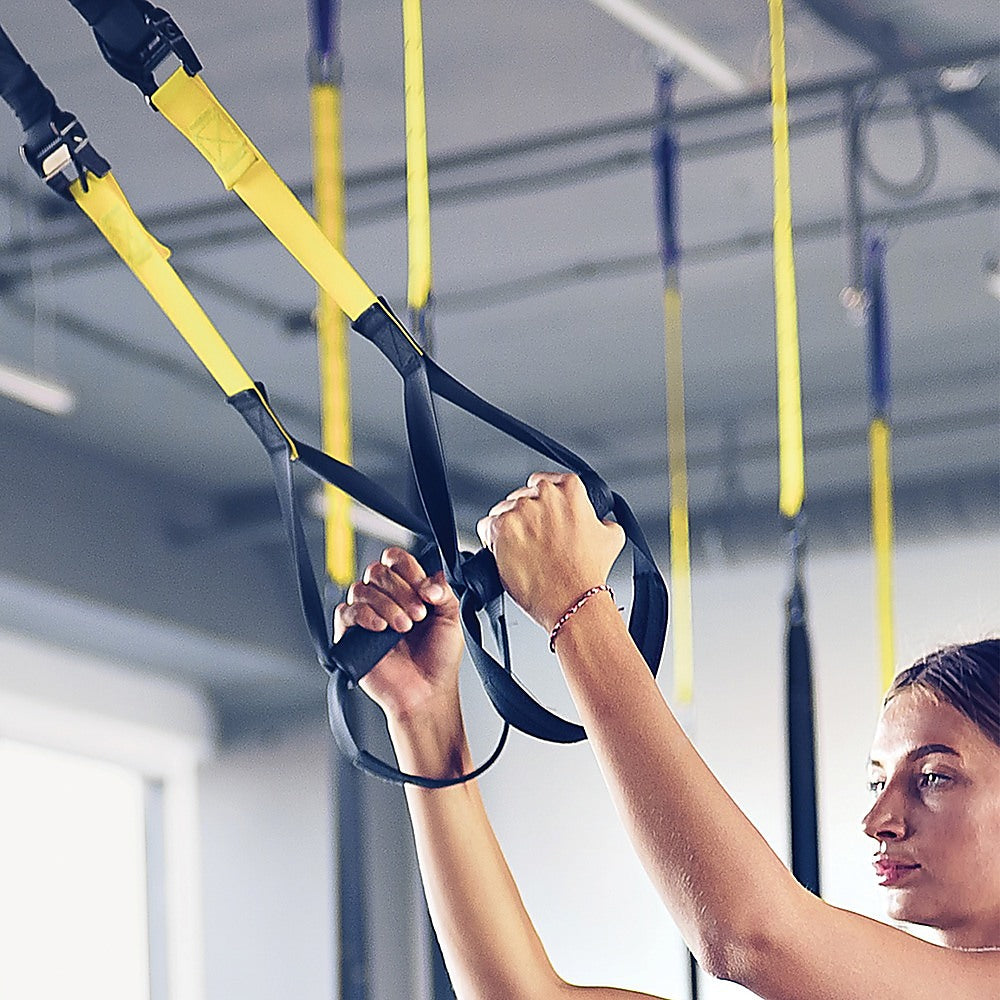 Suspension Trainer Straps Home Gym Full Body Workout Anti-Slip