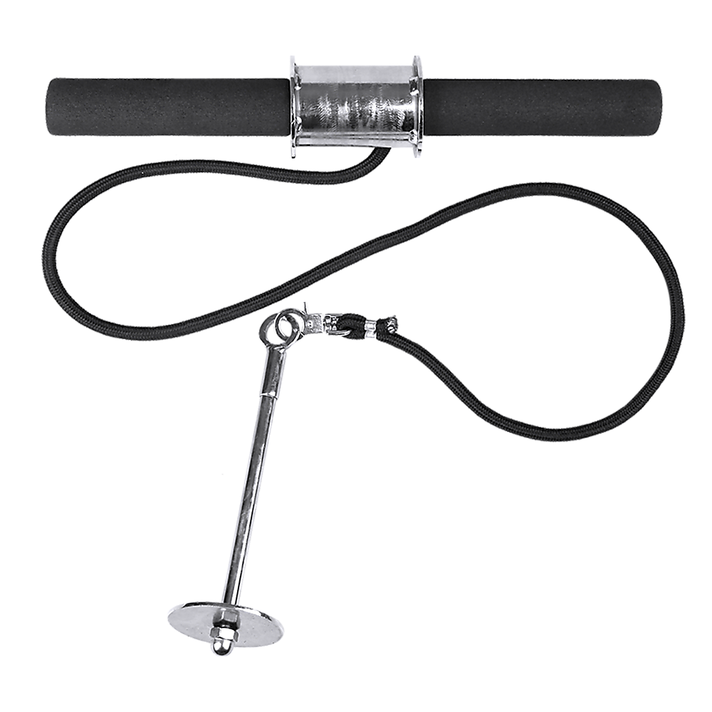 Forearm Wrist Grip Strength Roller Exercise Bar Home Gym