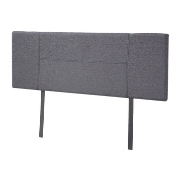 Designer Stitched Double Bed Headboard Grey Linen Fabric