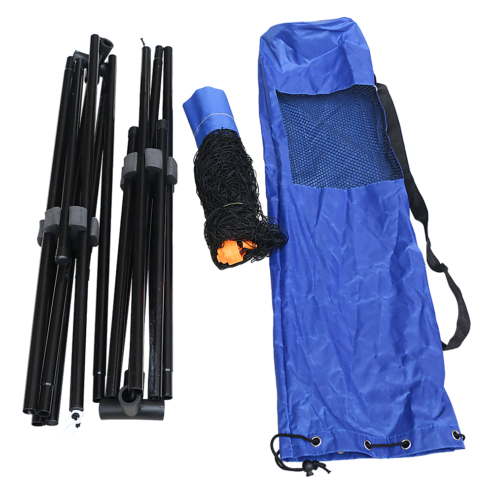 Portable Tennis Net Set 6m Foldable Steel Frame with Carry Bag