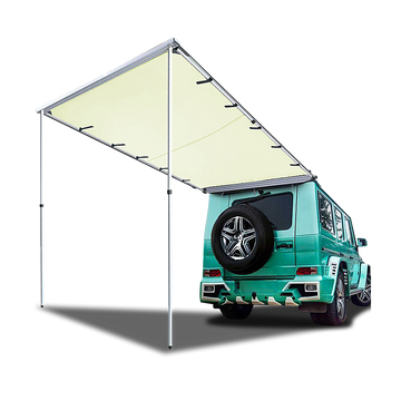 Car Side Awning Roof 1.4x2M Weatherproof 420D Oxford Canvas Beige
