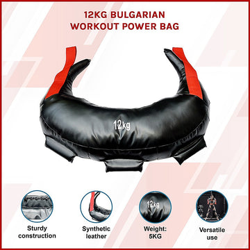 Bulgarian Workout Power Bag 12kg Synthetic Leather Strength Training