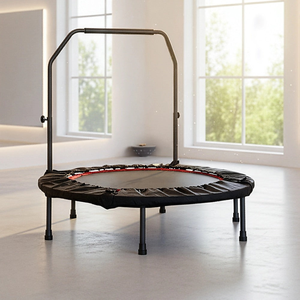 Randy Travis Machinery Rebounder Trampoline with Adjustable Handle 101cm Black