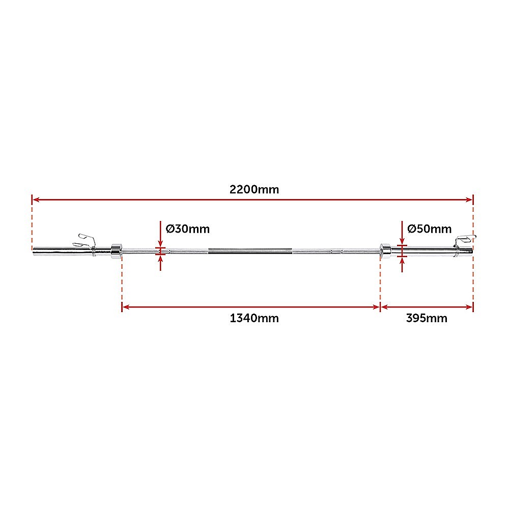 Randy Travis Machinery Olympic Barbell 700lb Rated 20kg Chrome