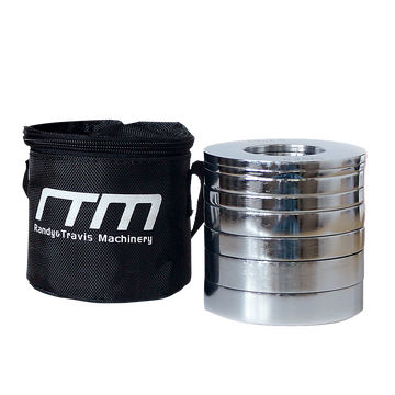 Olympic Fractional Weight Plates Set 0.25-1kg Chrome Steel 50mm