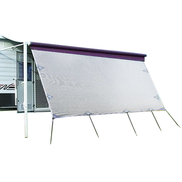 Barlioche Caravan Privacy Screen Awning 4.6x1.8m Grey UV Water Resistant