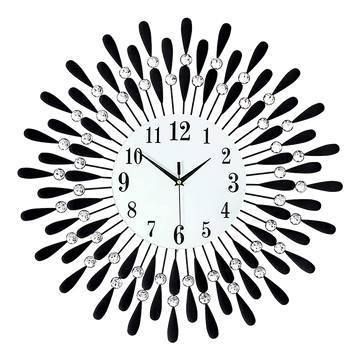 Randy Travis 3D Crystal Sunburst Wall Clock 70cm Black