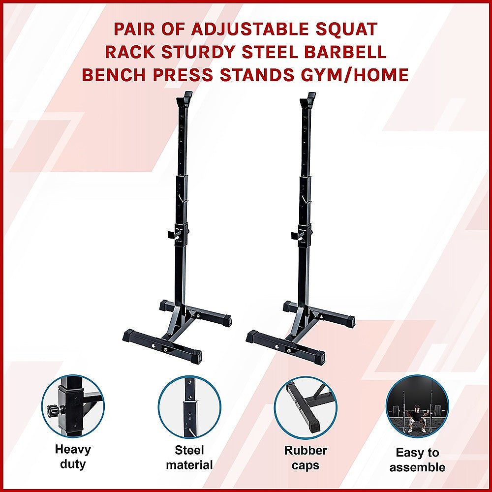 Randy Travis Machinery Adjustable Steel Squat Rack 200kg H-Frame Spotter Catch Bars