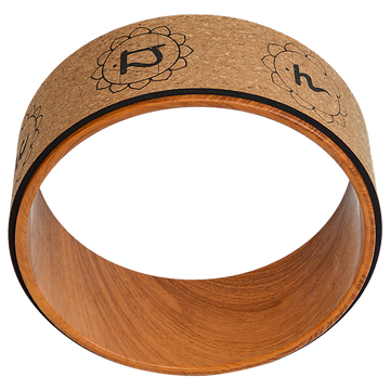 Dharma Yoga Wheel Mandala Pattern 33cm Cork TPE Padding