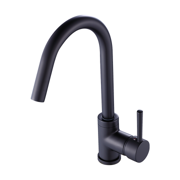 Della Francesca Modern Basin Mixer Tap Black