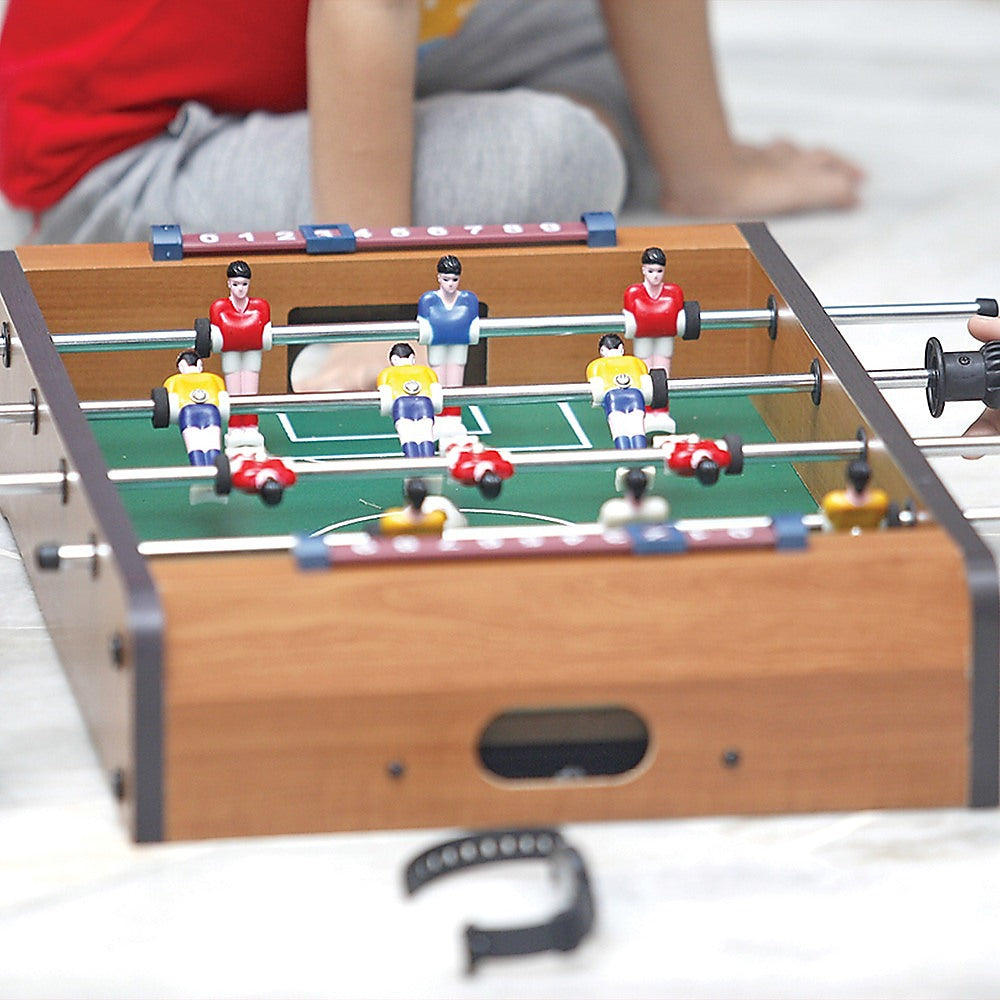 Portable Tabletop Foosball Game Wood Steel