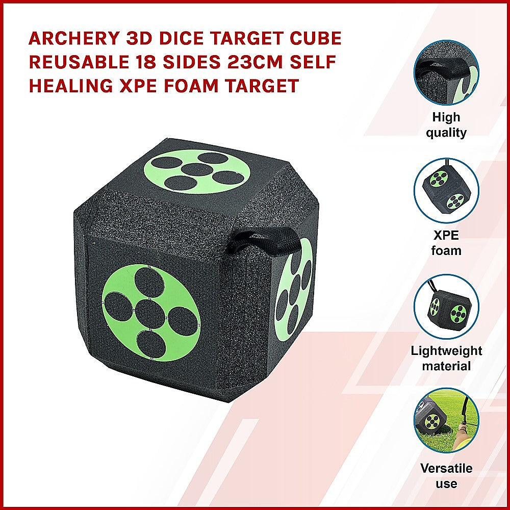 Randy Travis Machinery Archery Target 18-Sided Cube 23cm Self-Healing Foam