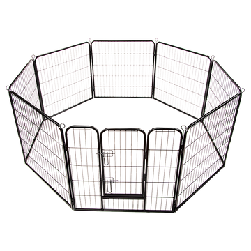 Randy Travis Machinery Dog Playpen 8 Panel Exercise Enclosure Black Steel
